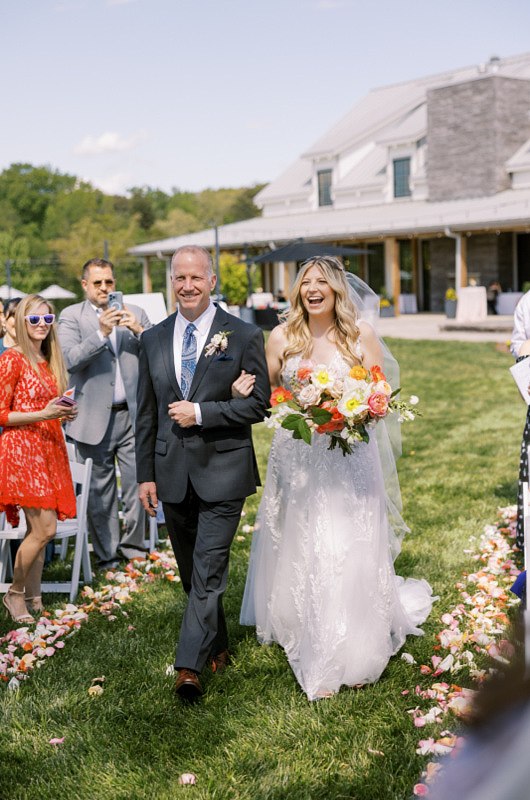 Abigail Magdziarz And Jason Best bride down the aisle