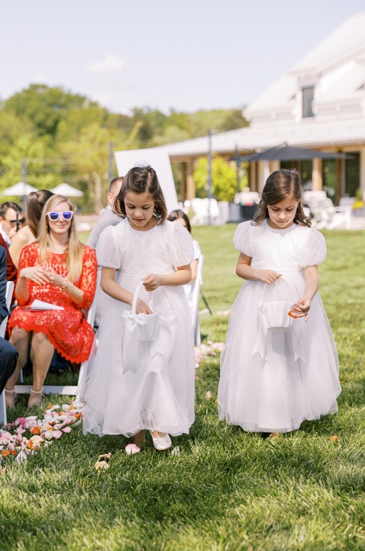 Abigail Magdziarz And Jason Best flower girls in white