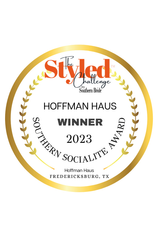 Hoffman Haus Southern Socialite Award The Styled Challenge Fredericksburg TX venue badge