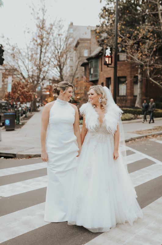 Sutton Roach And Jill Tyson Marry In Washington DC brides on the street