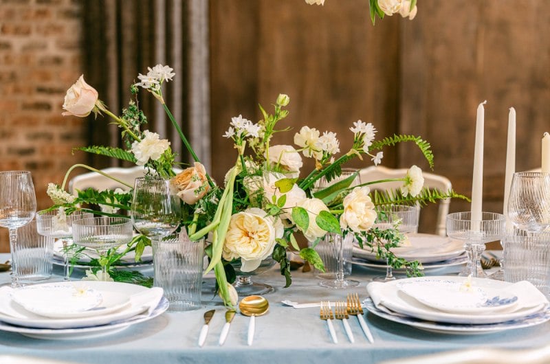 A Texas Fairytale dinner table flowers