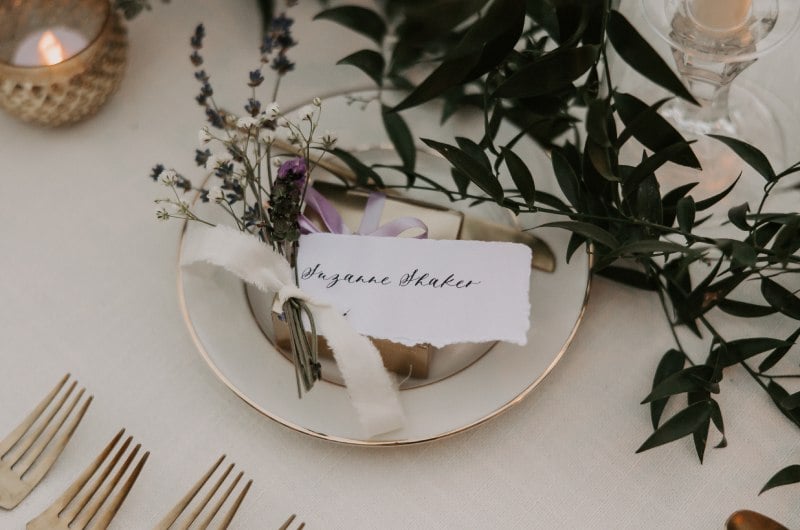 Kaitlyn Shaker And Jason Bete table setting