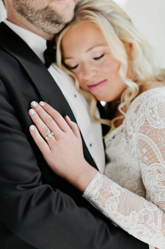 Mary Katherine Harris and James Rose Real Weddings bride and groom wedding ring Mary Katherine Harris and James Rose Real Weddings bride and groom wedding ring