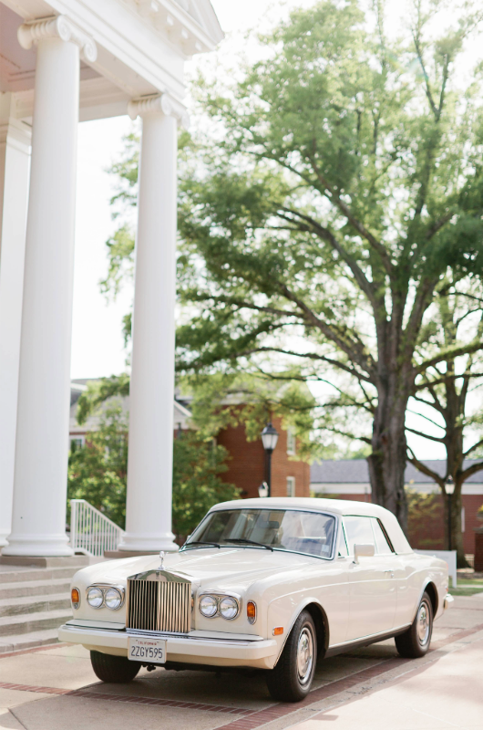 Mary Katherine Harris and James Rose Real Weddings car Mary Katherine Harris and James Rose Real Weddings car