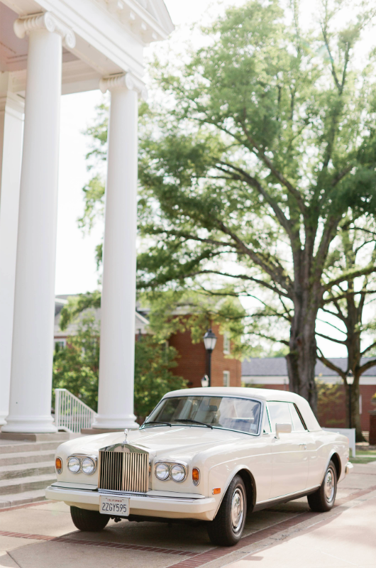 Mary Katherine Harris and James Rose Real Weddings car