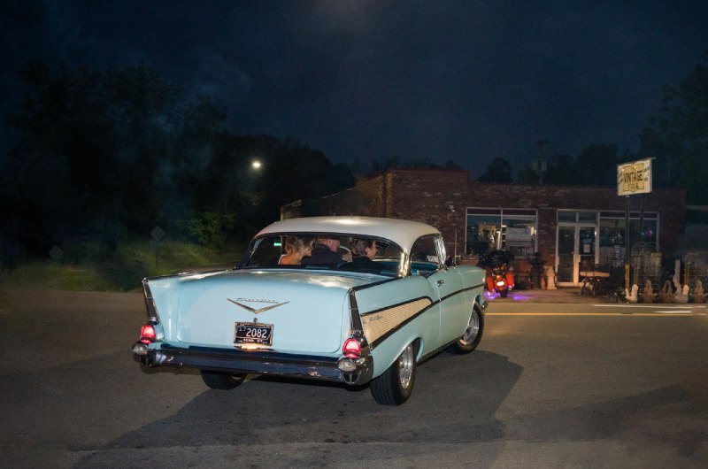 Mary Lane Harmon And Jackson Story vintage car