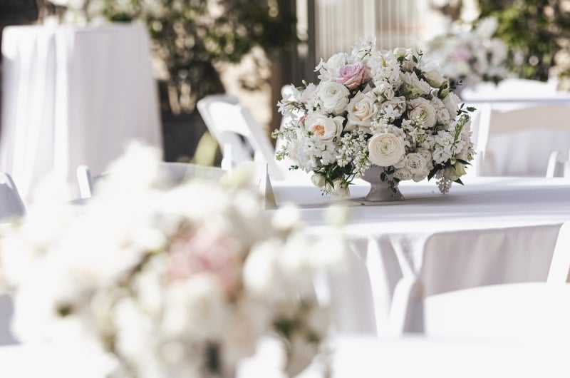 Paige Trauth And Taylor Hover table flowers