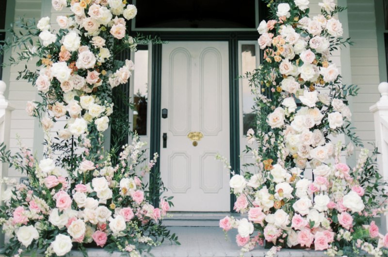 Pink Extravaganza Hendersonville North Carolina bridal archway