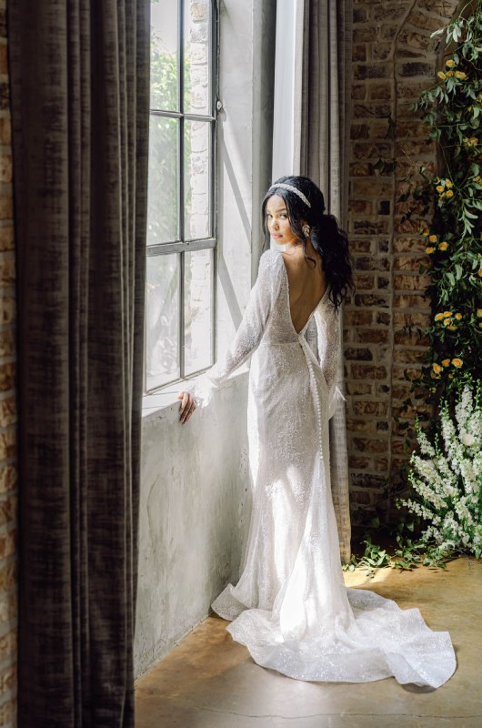 Texas Fairytale bride by the window