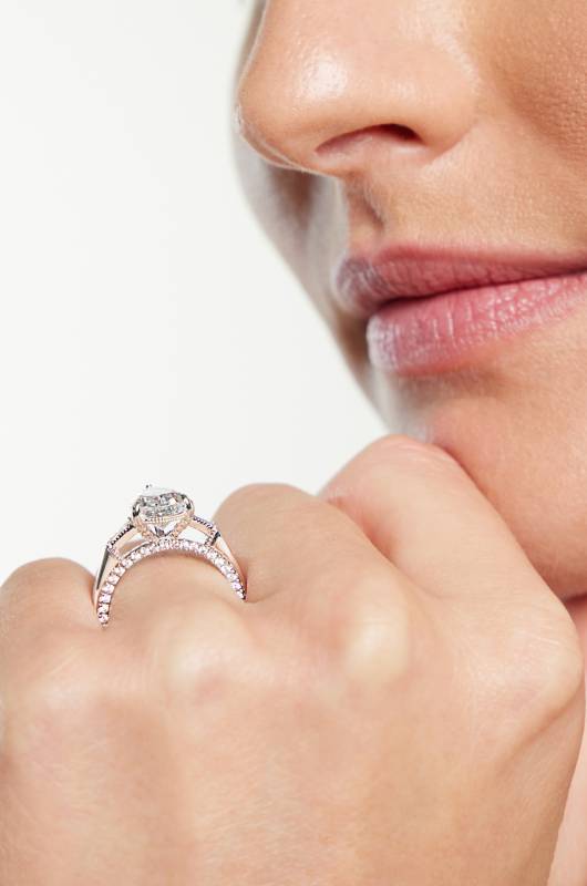 With Clarity Choosing the Perfect Diamond for Your Engagement Ring Hand on Chin