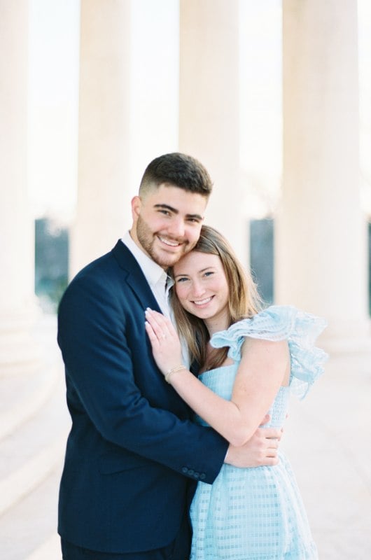 Chloe And Wilson Engagement Auburn Alabama embrace