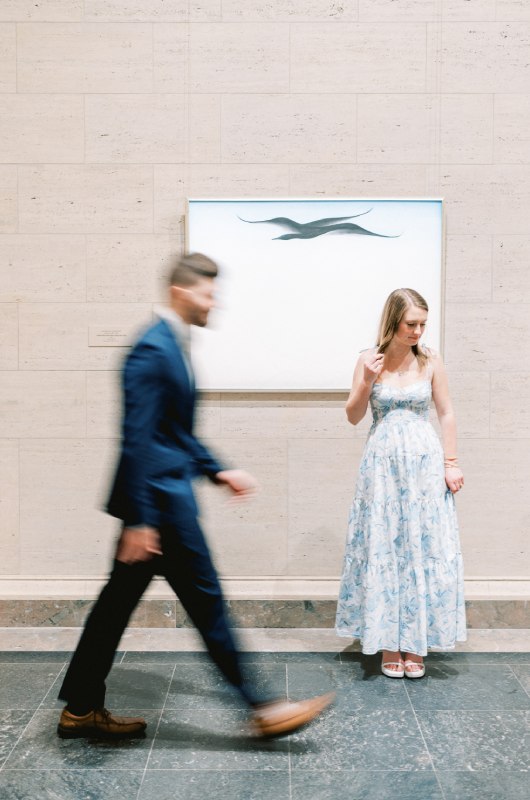 Chloe And Wilson Engagement at the museum