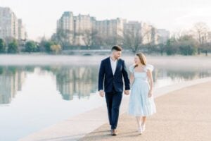 Chloe Czapla And Wilson Butler Engagement in Auburn Alabama walking