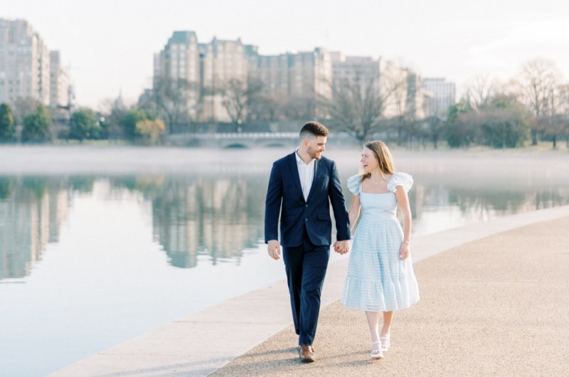 Chloe Czapla And Wilson Butler Engagement in Auburn Alabama walking