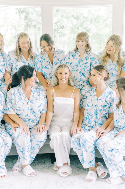 McKenna Holden And Tres Santucci bridesmaids pajamas