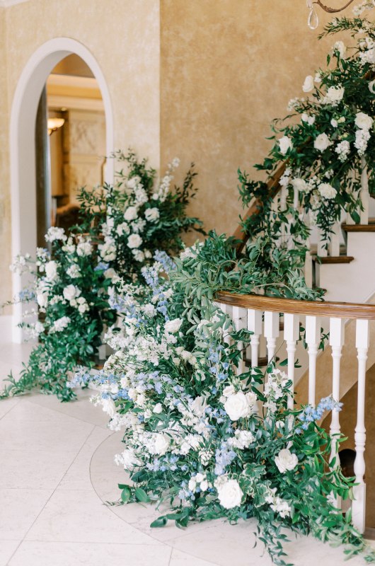 McKenna Holden And Tres Santucci railing flowers