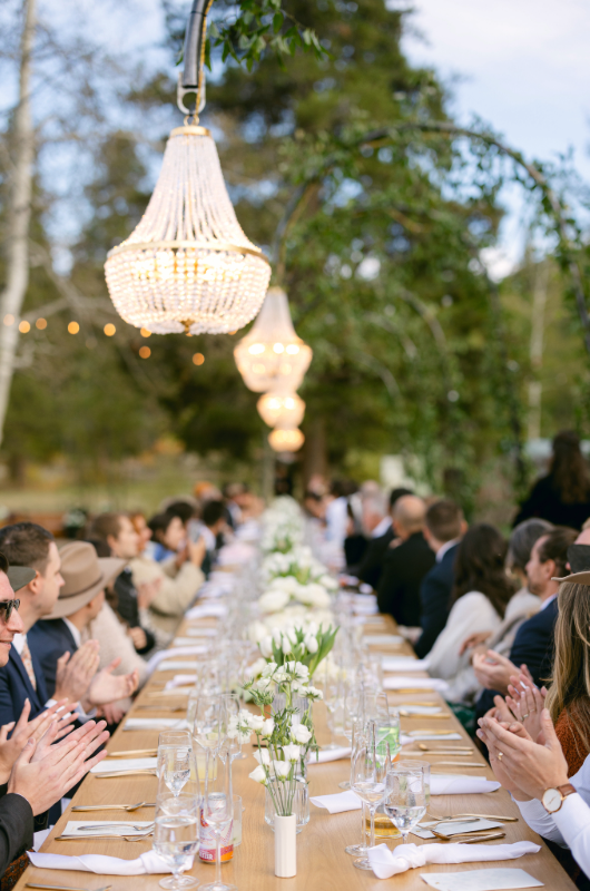 caelynn and dean real wedding guests at table