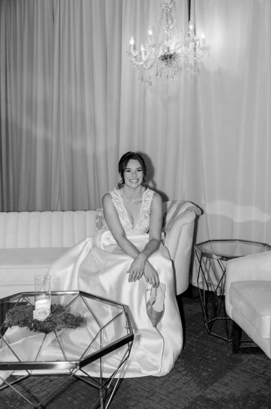 County Musick Hall of Fame Socialite Award styled challenge nashville black and white image of bride
