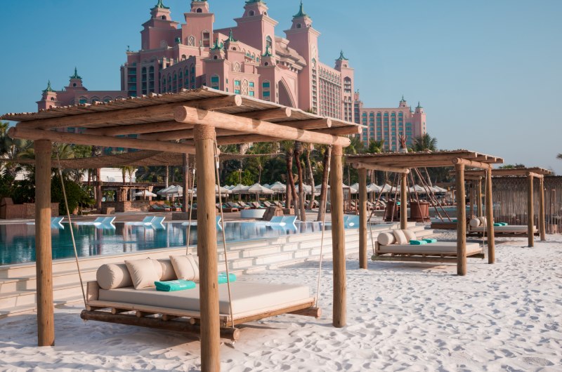 Dubai Bachelorette Destination atlantis white beach