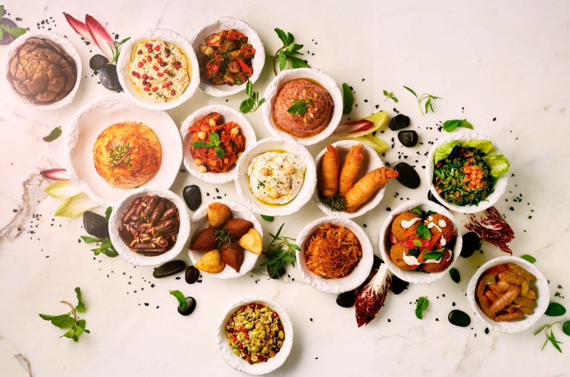 Dubai Bachelorette Destination ayamma food spread