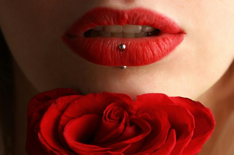 Makeup Tips For Brides With Facial Piercings red lips
