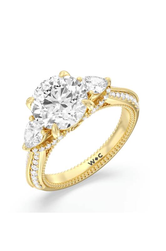 With Clairty Vintage Inspired Engagement Rings Central Houston Ring Gold