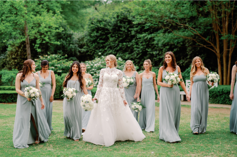 giselle palladino and jamie huzu real wedding bridesmaids