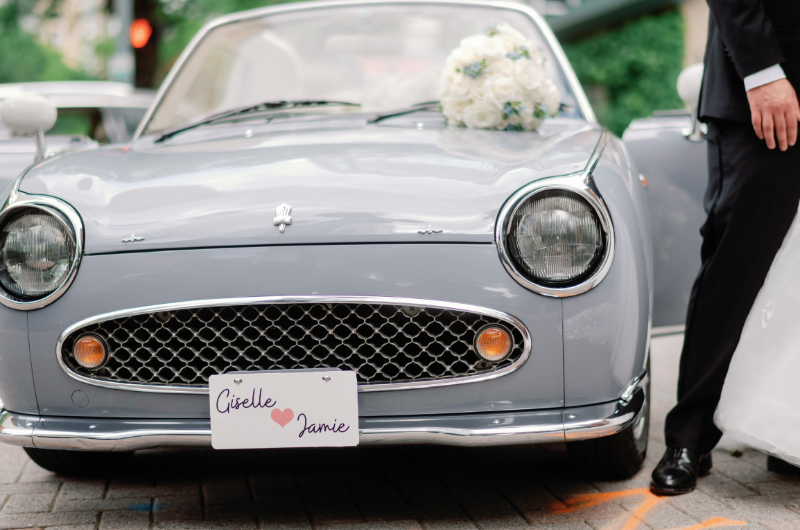 giselle palladino and jamie huzu real wedding car and names