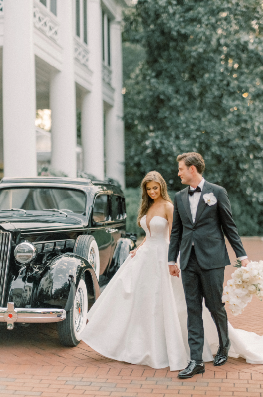 summer priester and alex hoffman real wedding car couple