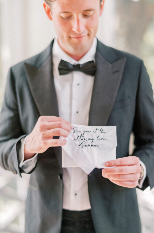 summer priester and alex hoffman real wedding groom note