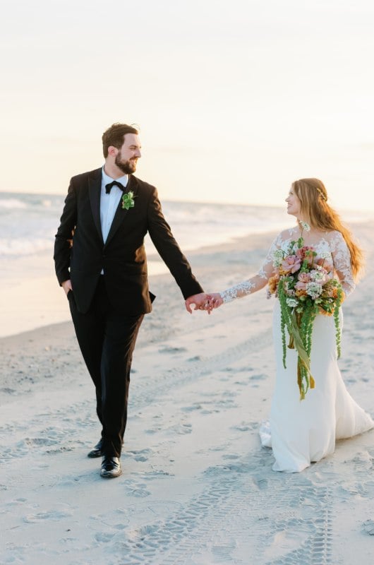 Ashley Howerton and Bailey on the beach