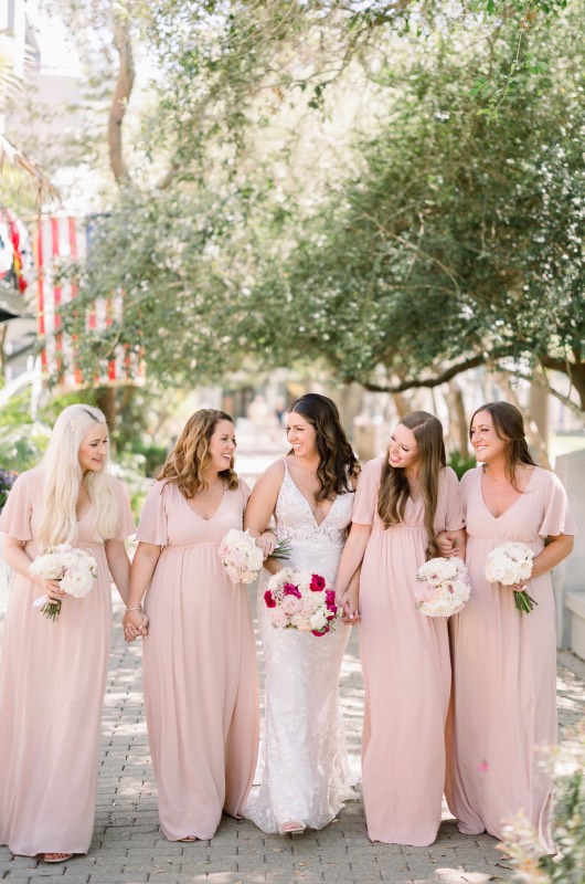 Madison Greenfield And Samuel Taylor bride and bridesmaids