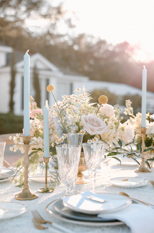 Southern Serenity Brooksville Florida table flowers