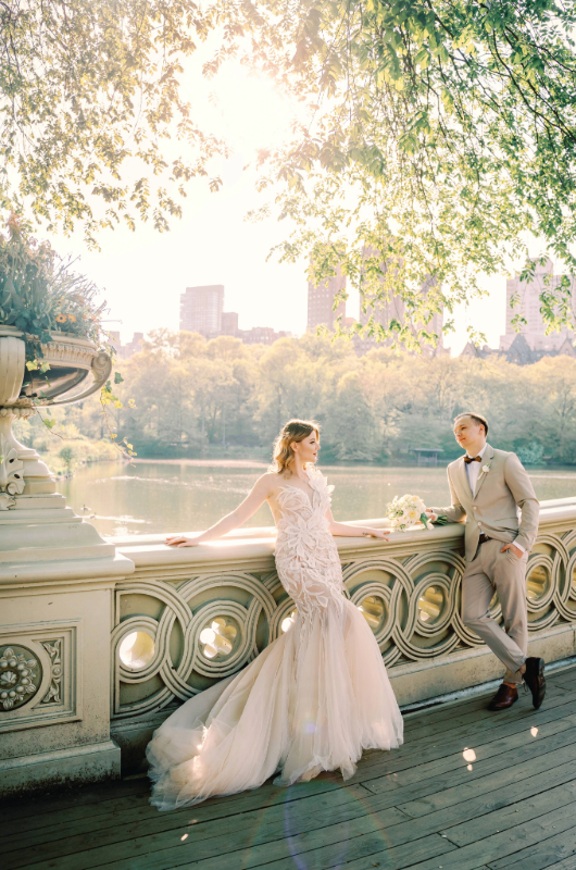 new york styled shoot central park couple on balcony