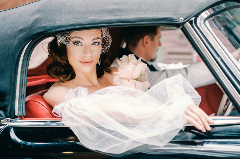 new york styled shoot couple in car vertical