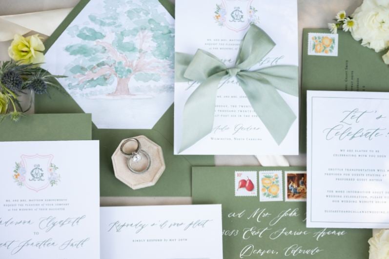 An Italian Garden Affair Airlie Gardens Wilmington North Carolina invitations