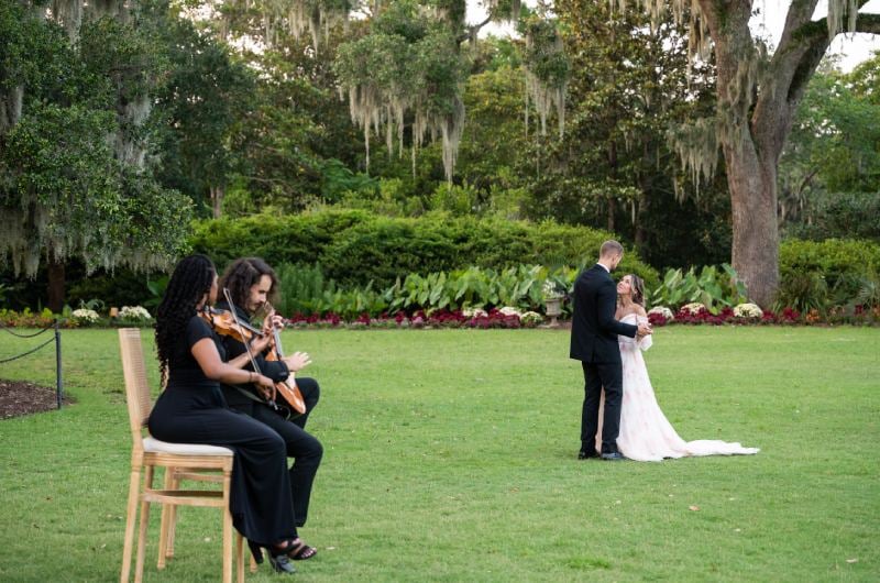 An Italian Garden Affair Airlie Gardens Wilmington North Carolina violins