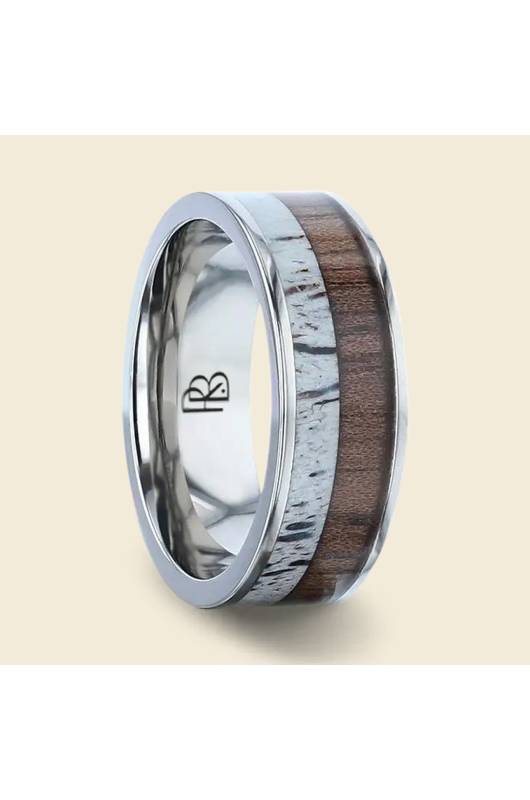 Major League Baseball Ring Bear Collaboration Flat Titanium Side