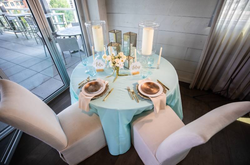 Rooftop Sophistication at the Avenue Greenville South Carolina Table Setting
