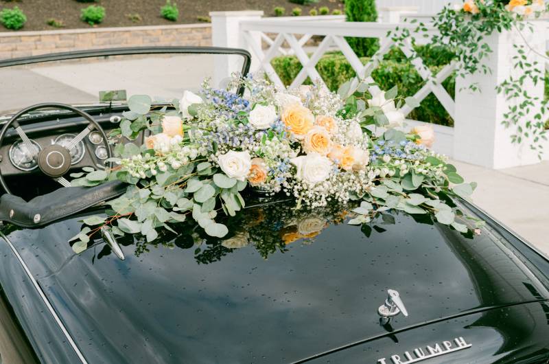 Southern Florals at the White Dove Barn Nashville Tennessee Car
