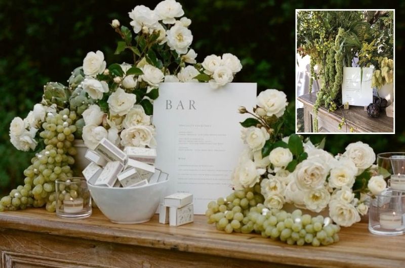 Styled Shoots by Southern Bride at Chateau Elan sign bar flowers mosaic