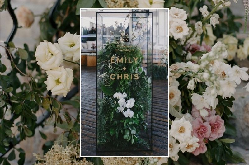 Styled Shoots by Southern Bride at Chateau Elan sign design mosaic