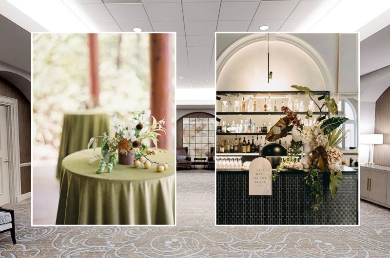 Styled Shoots by Southern Bride at Chateau Elan sign table and bar mosaic