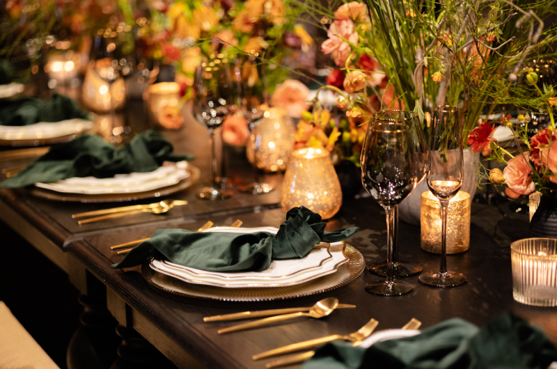 cia greystone the styled challenge napa ca dining room setup closeup