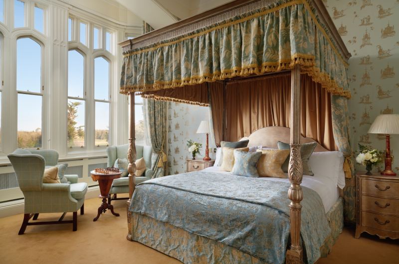 Fairytale Weddings Say I Do to Old World Charm at the Dromoland Castle Co Clare Ireland Brian Boru Suite Bedroom