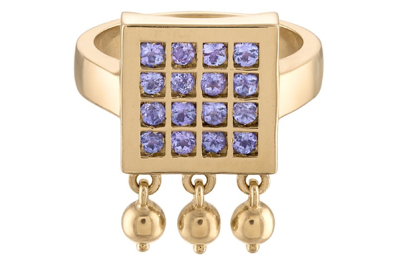 Redefining Something Blue With Goldstories Jewelry Dangle Square Ring