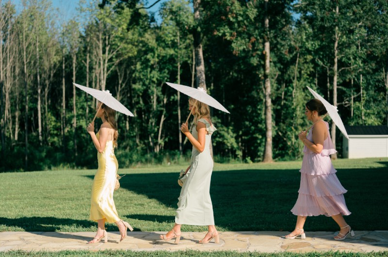 Costal Garden Party Nashville Tennessee Umbrellas