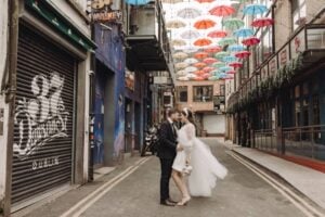 styled shoot shelbourne couple in street