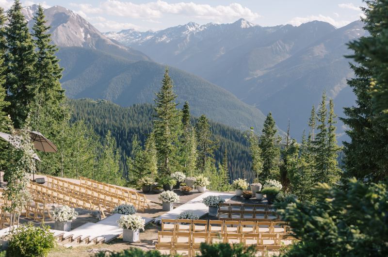 Little Nell aspen colorado Wedding Deck Greenery