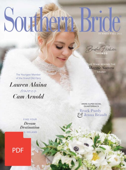 Southern Bride Magazine Lauren Alaina and Cam Arnold Fall cover PDF
